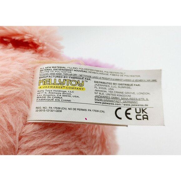 KellyToy Pink Brown Flying Pig Purple Wings Pink Eyes Plush Stuffed Animal Toy - Picture 4 of 4